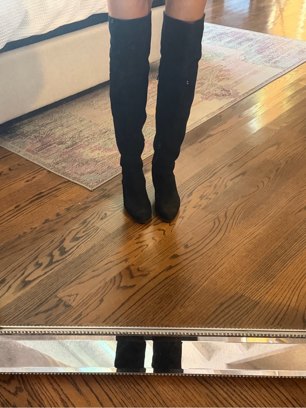 ALDO Black tall suede boots
